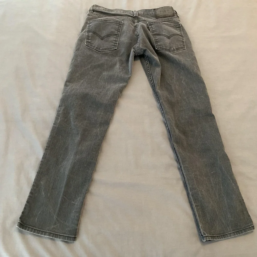 Levis 511‎ Jeans Mens 30x30 Gray Charcoal Wash Slim Fit Stretch Denim Pants